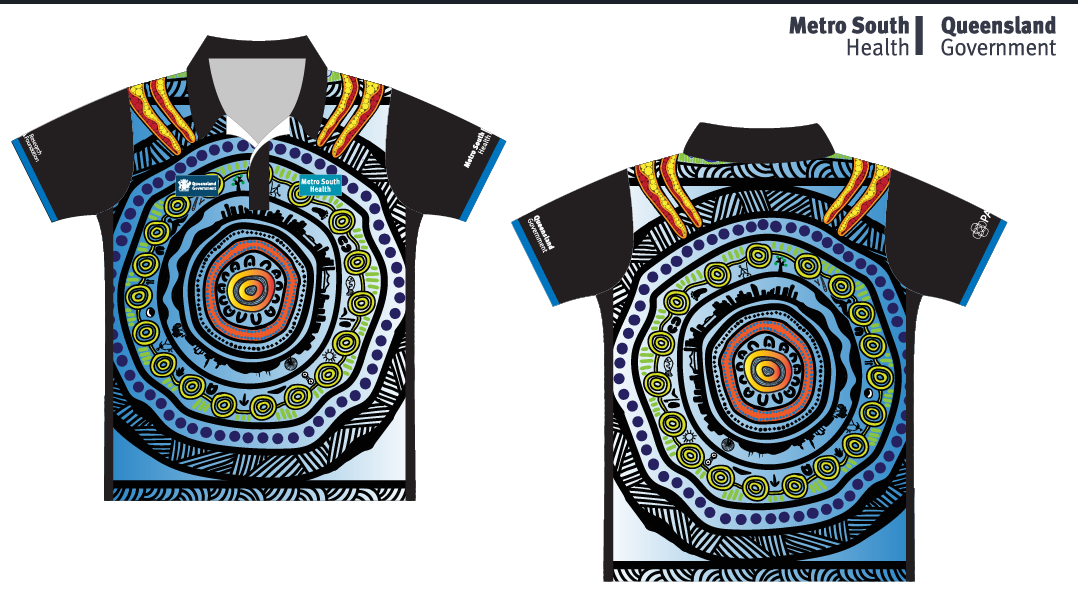 MSAMHS  Polo Shirt Kids (Blue Artwork)