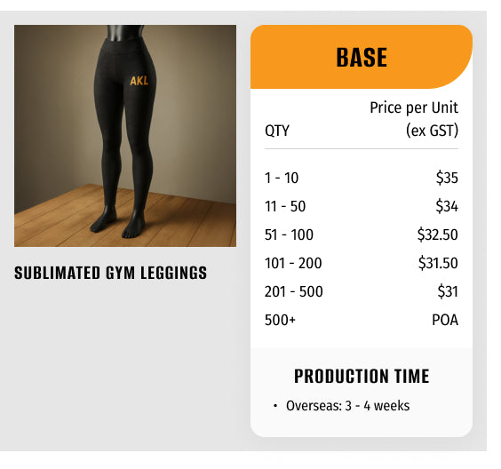 Sublimated Gym Leggings