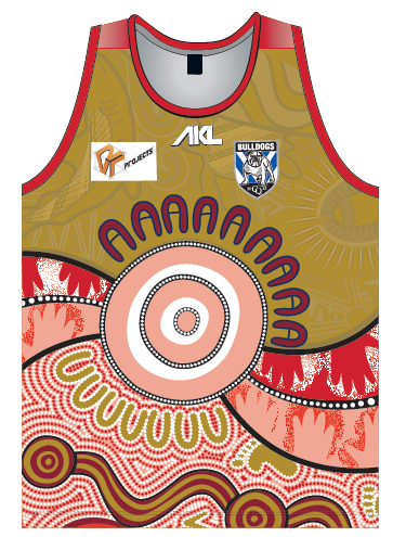 CQ Bulldogs - Salmon Red Singlet