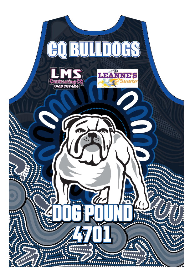 CQ Bulldogs - Navy Singlet