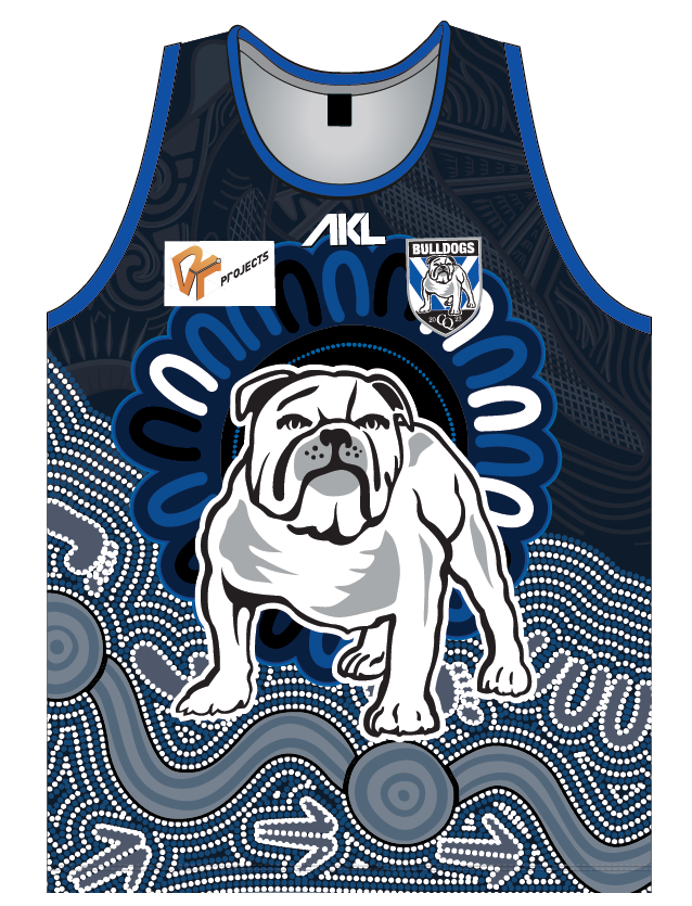CQ Bulldogs - Navy Singlet