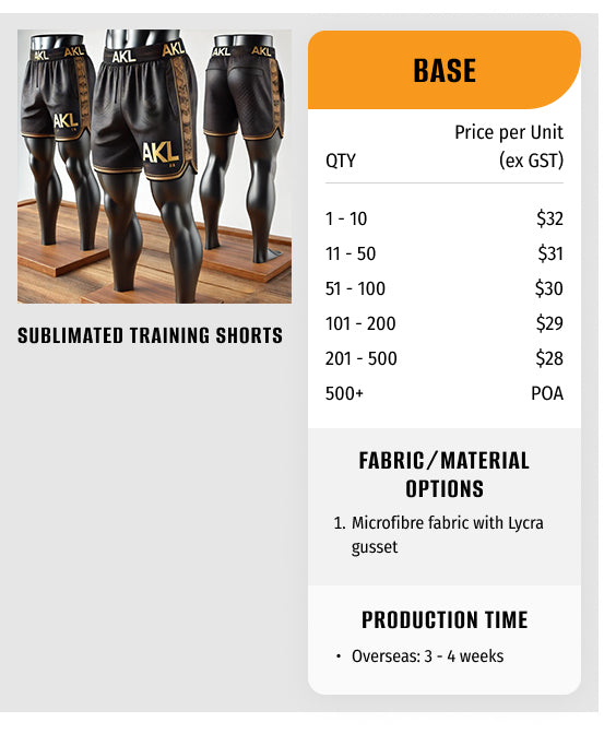 Sublimated Training Shorts