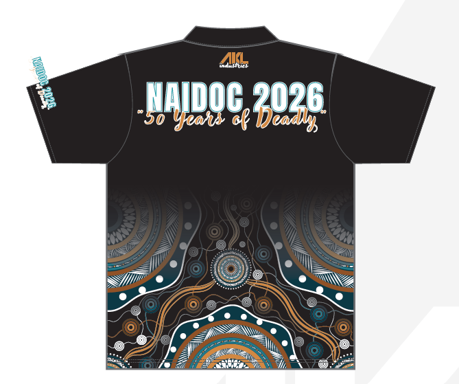 2026 NAIDOC Black Sublimated Polo - Brenton Bowen