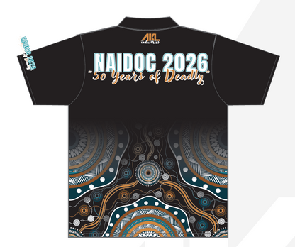2026 NAIDOC Black Sublimated Polo - Brenton Bowen