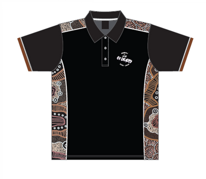 2026 NAIDOC Black Cotton Polo - Milla Rogers