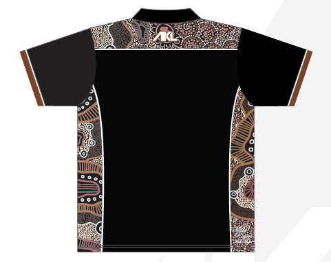 2026 NAIDOC Black Cotton Polo - Milla Rogers