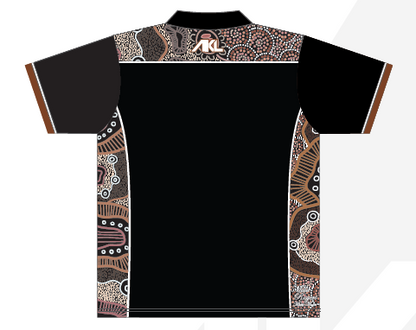 2026 NAIDOC Black Cotton Polo - Milla Rogers