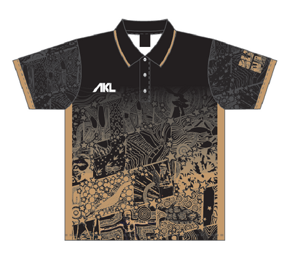 CQ Black Magic - Black & Gold Polo