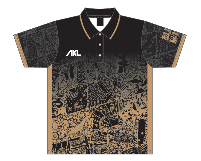 CQ Black Magic - Black & Gold Polo