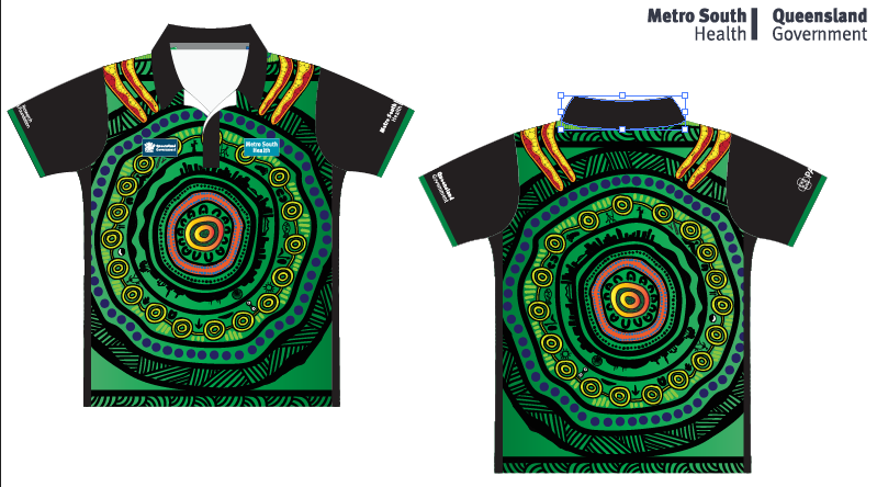 MSAMHS Polo Shirt Kids (Green Artwork)