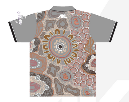 2026 NAIDOC Grey Sublimated Polo - Milla Rogers