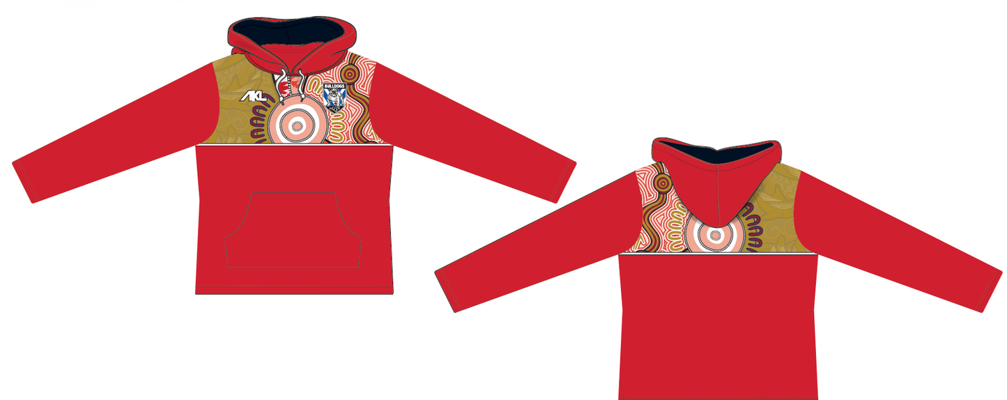 CQ Bulldogs - Hoodie Salmon Red