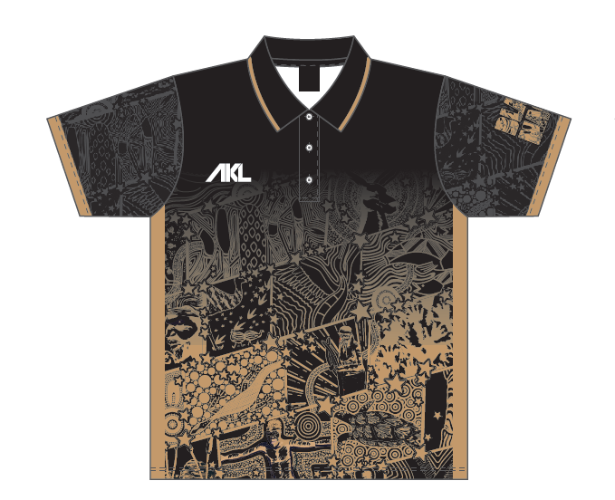 CQ Black Magic - Black & Gold Polo