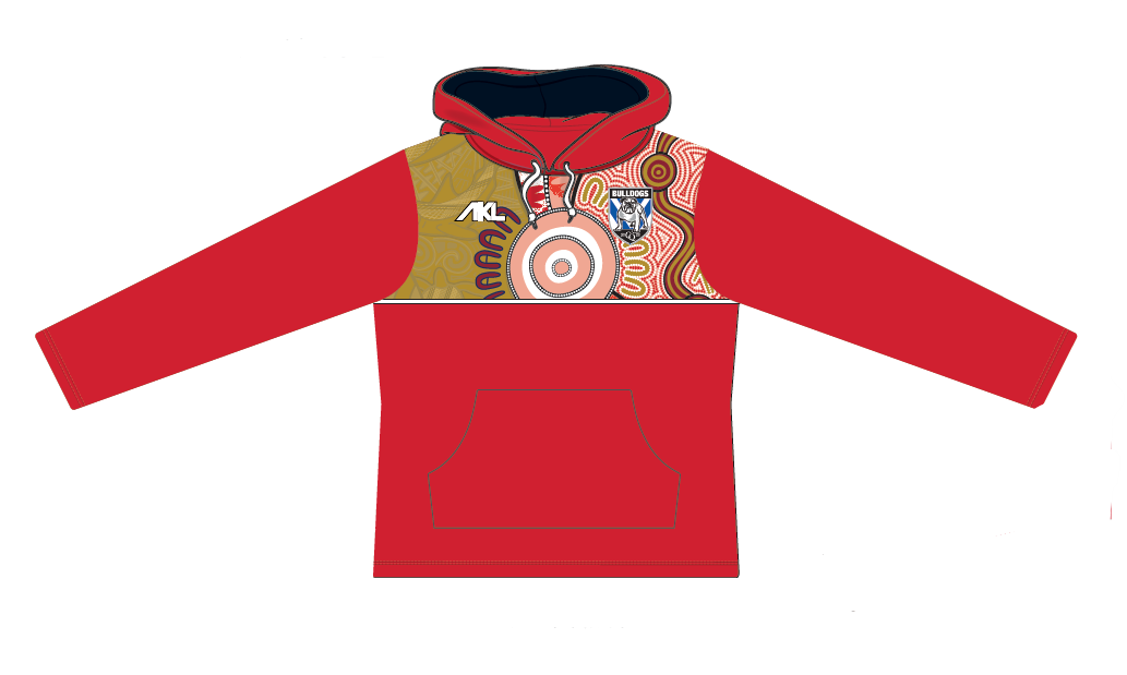 CQ Bulldogs - Hoodie Salmon Red
