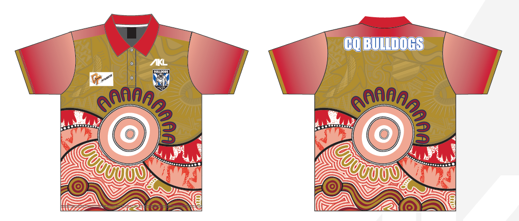 CQ Bulldogs - Salmon Red Polo