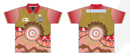 CQ Bulldogs - Salmon Red Polo