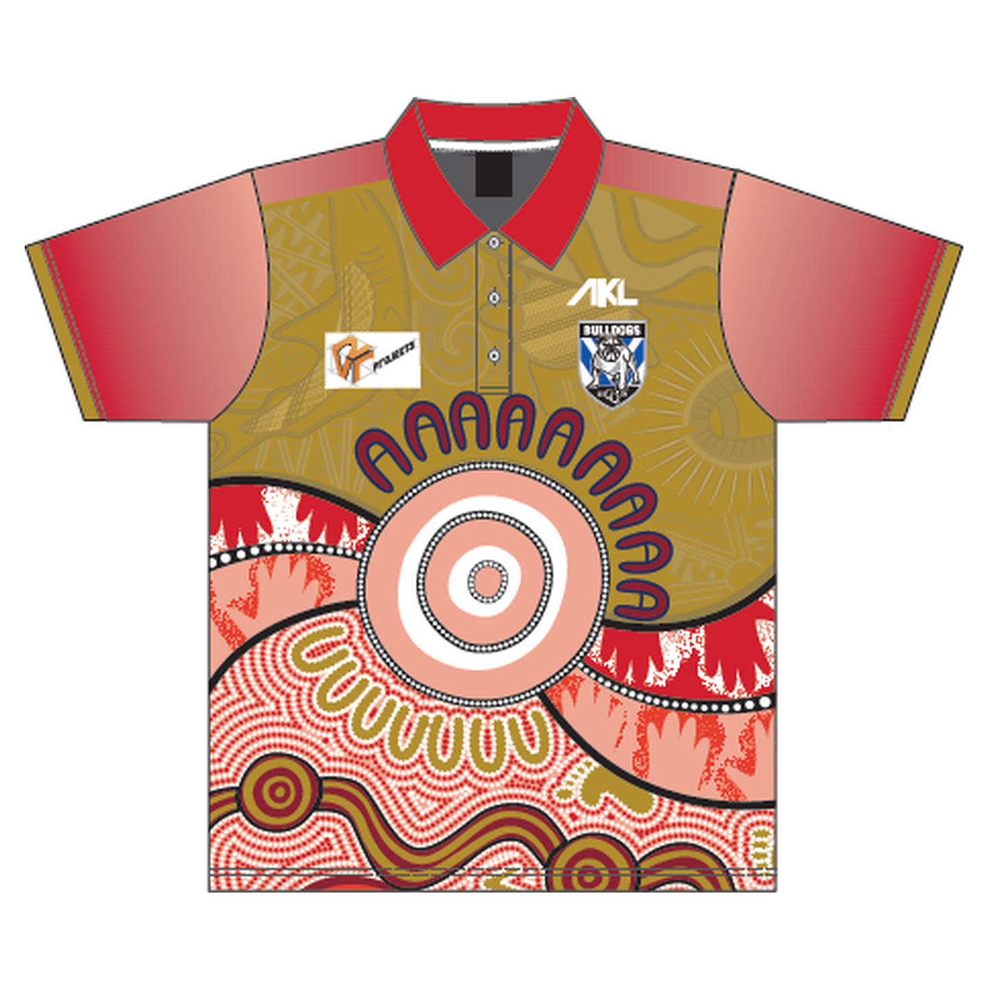CQ Bulldogs - Salmon Red Polo