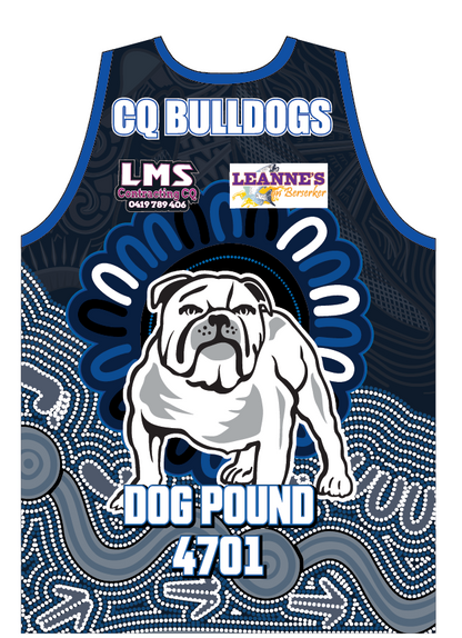 CQ Bulldogs - Navy Singlet