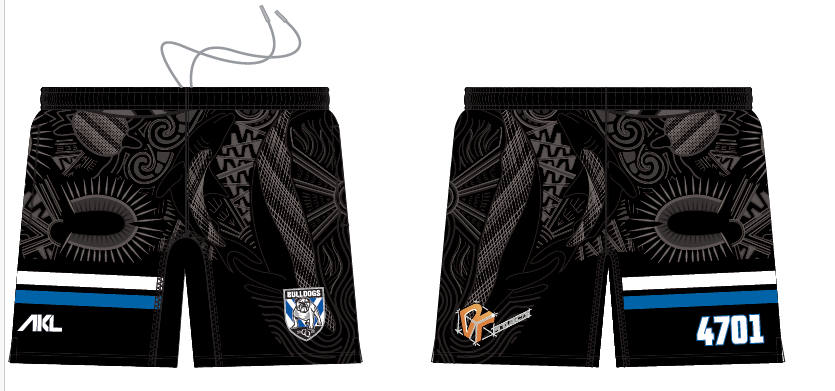 CQ Bulldogs - Black Training Shorts