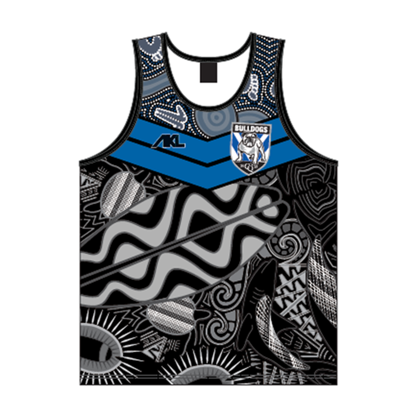 CQ Bulldogs - Black Singlet
