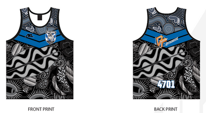 CQ Bulldogs - Black Singlet