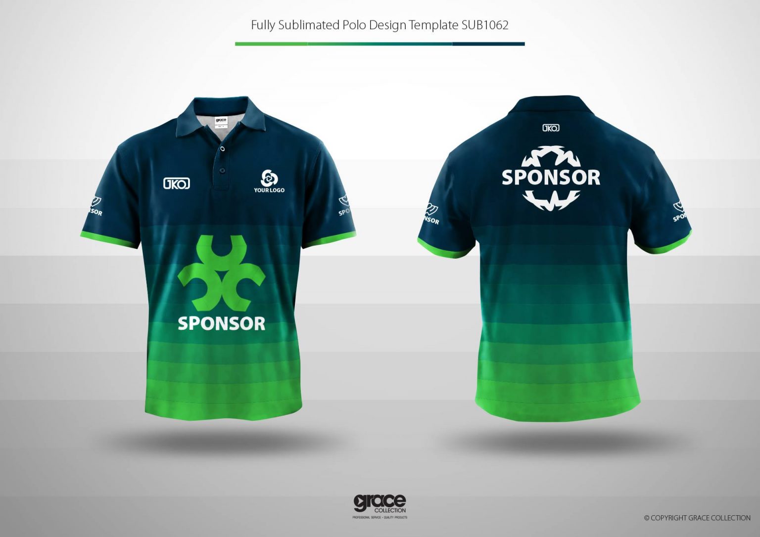Sublimated Short Sleeve Polo Shirt – Template Design – AKL Industries